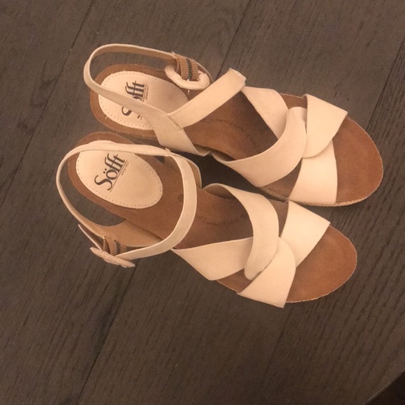 Sofft Cassidy Beige  Wedge Sz 10M New - Picture 9 of 13